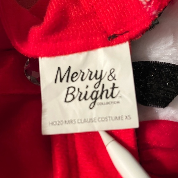 Merry & Bright Costume Dog XS Pet Mrs Claus Christmas Dress Xmas Bling - Picture 7 of 13